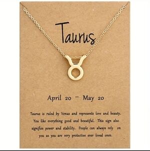 Taurus Zodiac Symbol Pendant Necklace